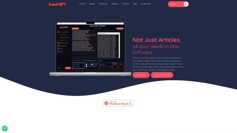 Homepage of contgpt