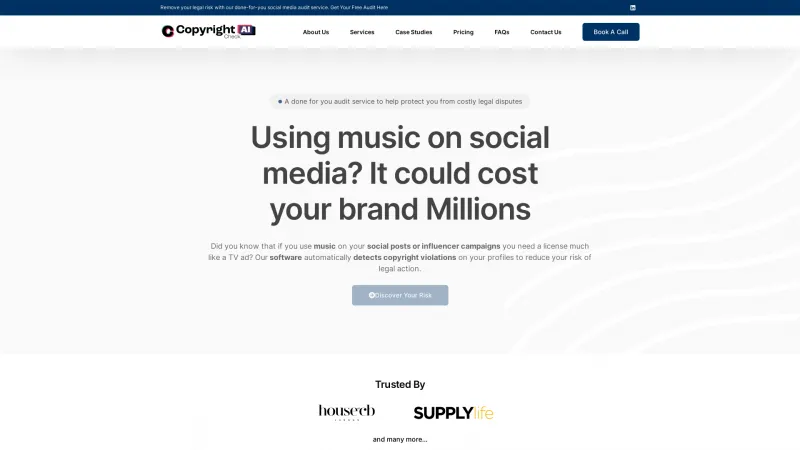 Homepage of copyrightcheck