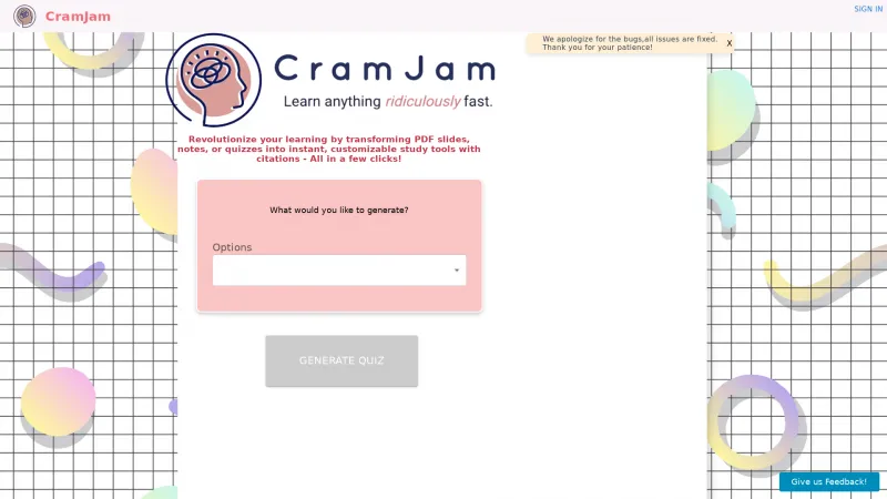 Homepage of cramjam