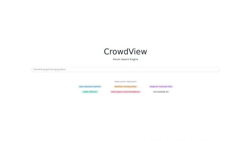 Homepage of crowdview