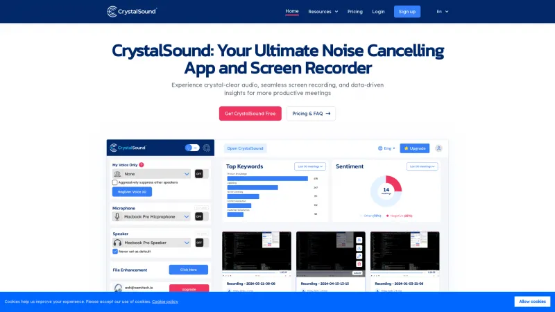 Homepage of crystalsound