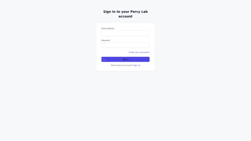 Homepage of percylab