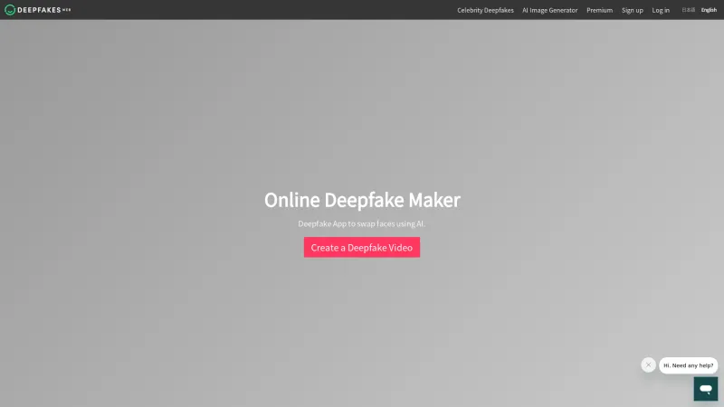 Homepage of deepfakesweb