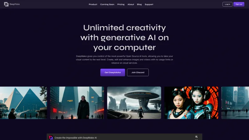 Homepage of deepmake