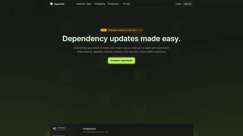 Homepage of depshub