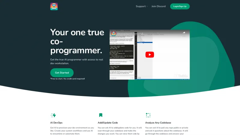 Homepage of devassistant