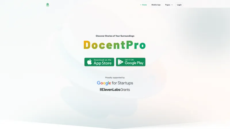 Homepage of docentpro