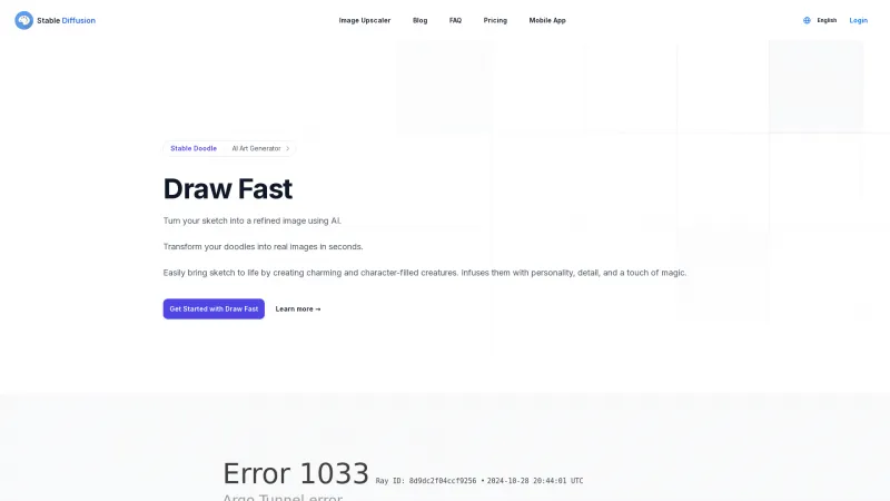 Homepage of drawfast