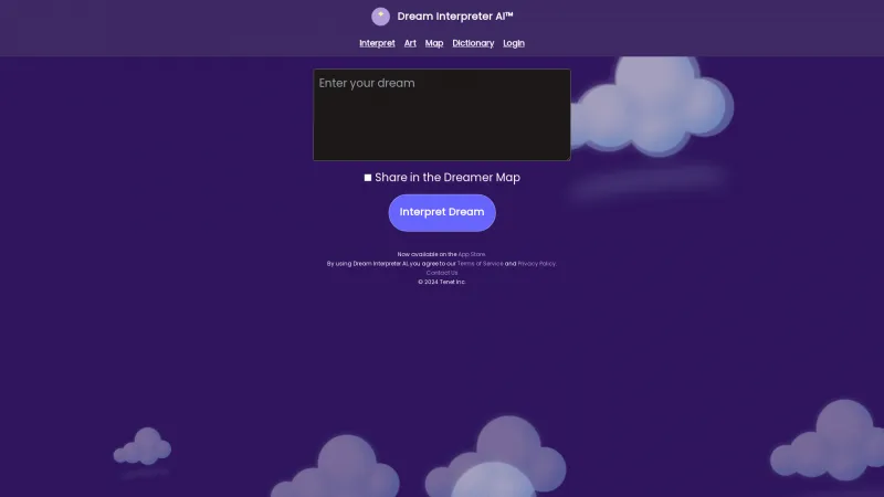 Homepage of dreaminterpreter