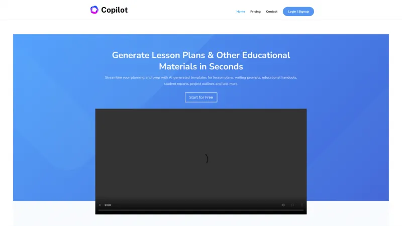 Homepage of educationcopilot