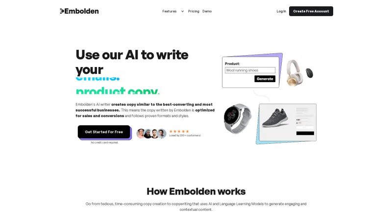 Homepage of embolden