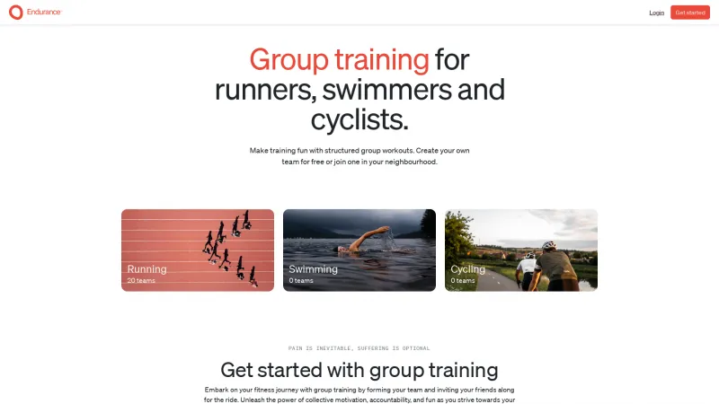 Homepage of endurance