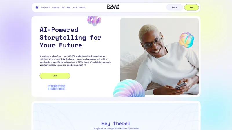 Homepage of esai