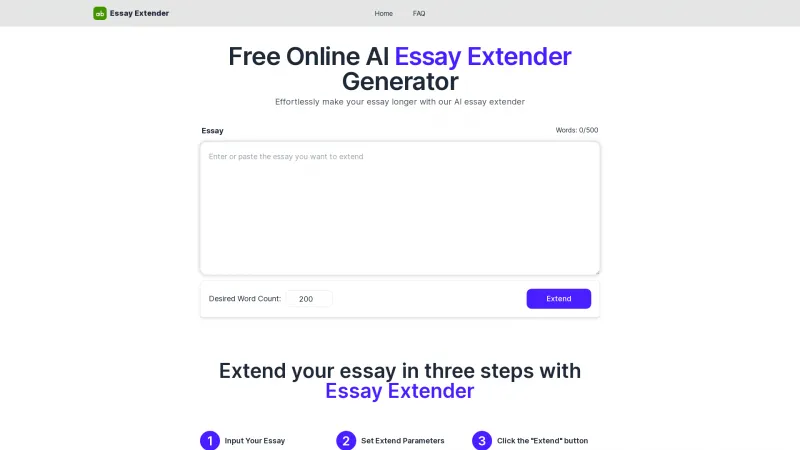 Homepage of essayextender