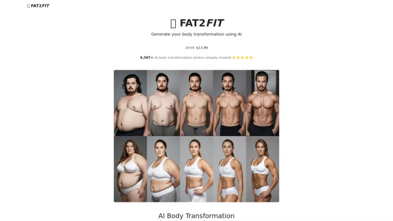 Homepage of fat2fit