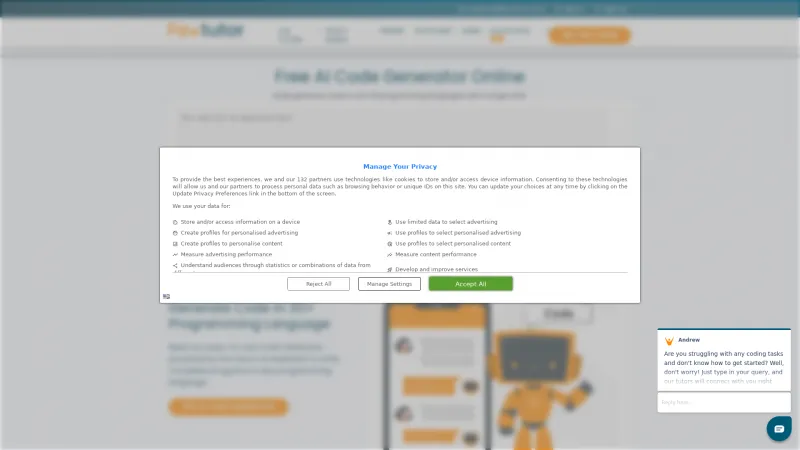 Homepage of favtutor