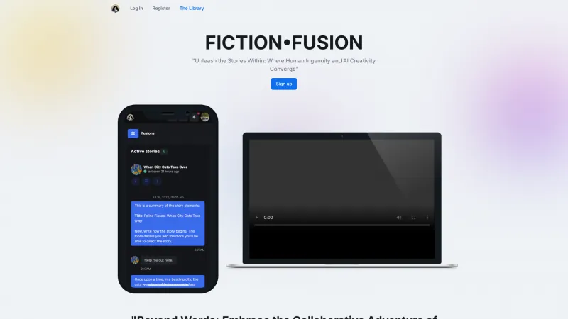 Homepage of fictionfusion