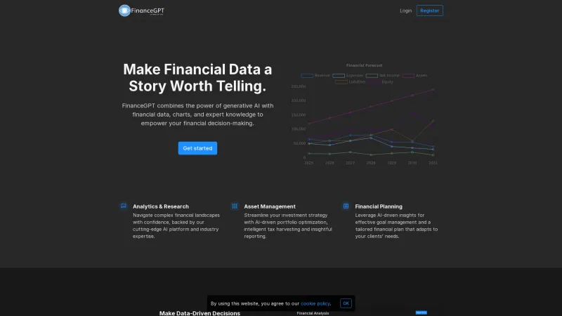 Homepage of financegpt