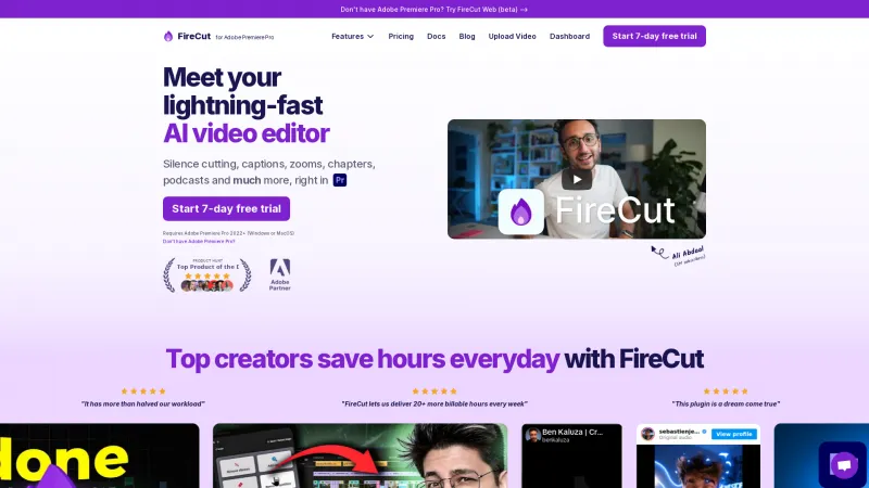 Homepage of firecut