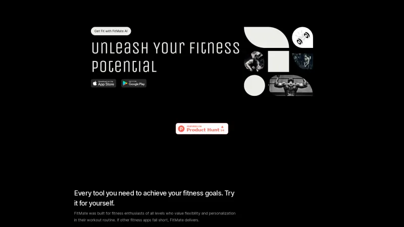 Homepage of fitmateai