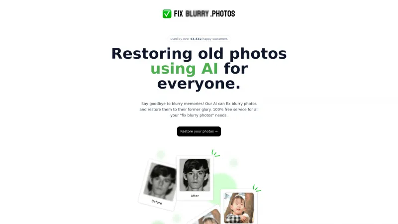 Homepage of fixblurry