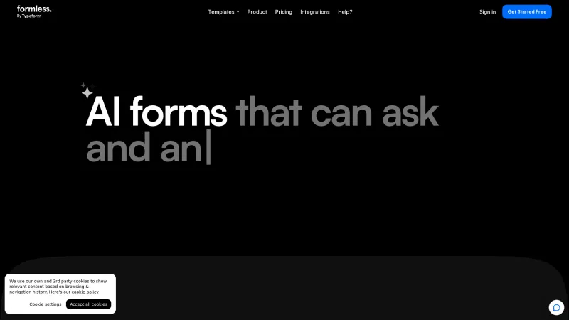 Homepage of formless