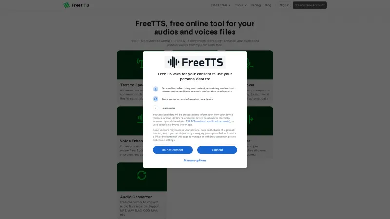 Homepage of freetts