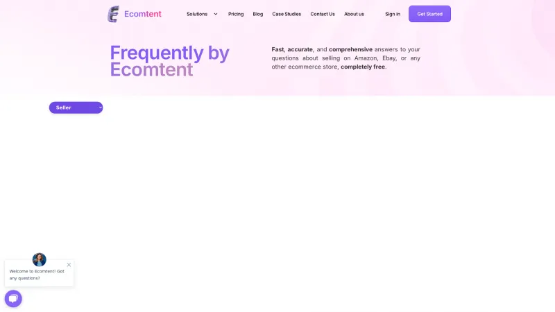 Homepage of frequently