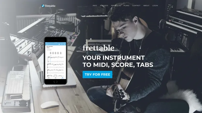 Homepage of frettable