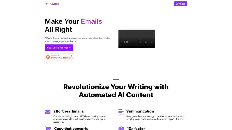 Homepage of getallwrite