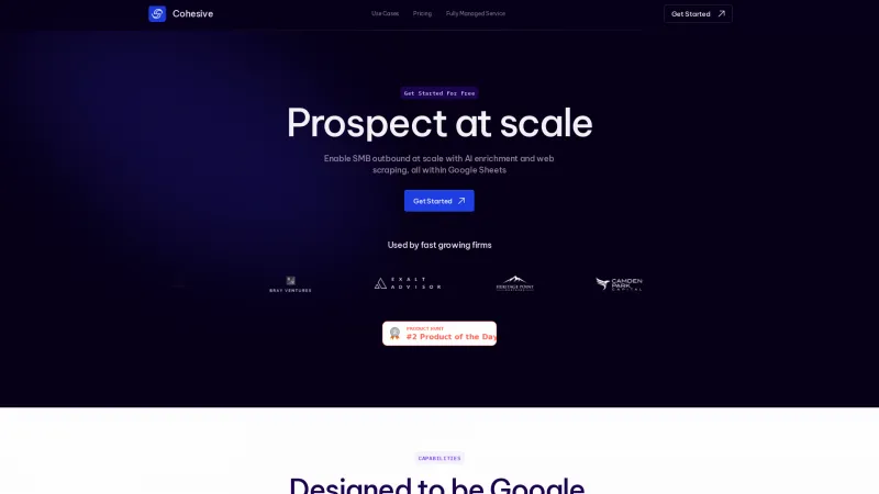 Homepage of getcohesiveai