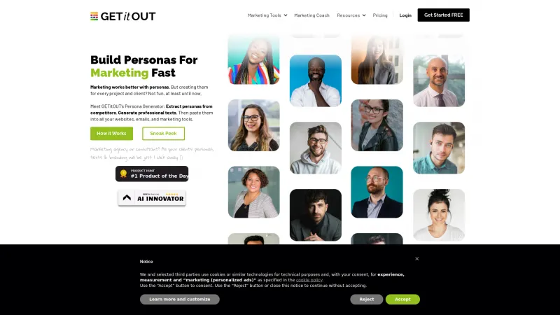 Homepage of getitout