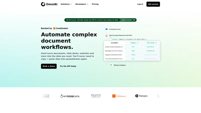 Homepage of getomni