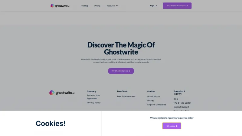 Homepage of ghostwrites