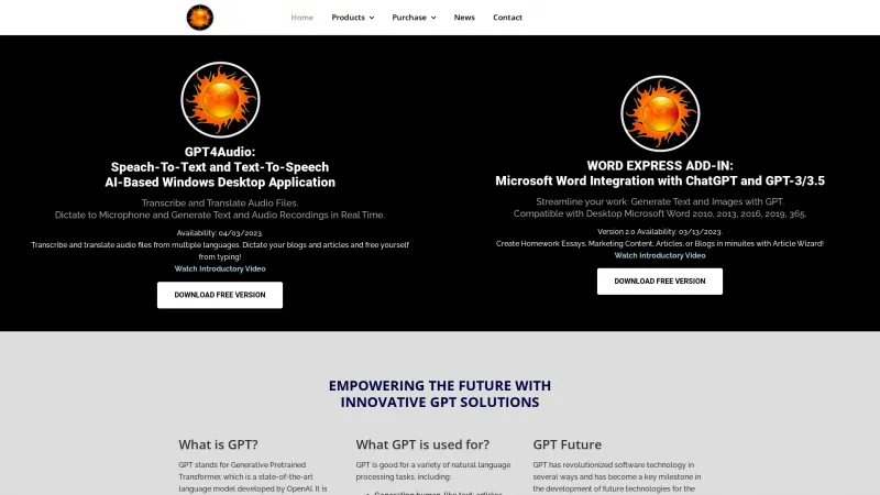 Homepage of gpt4office