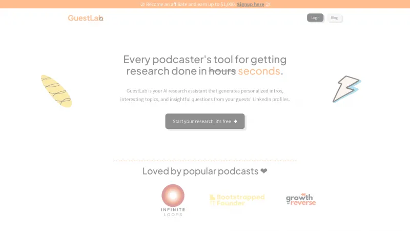 Homepage of guestlab