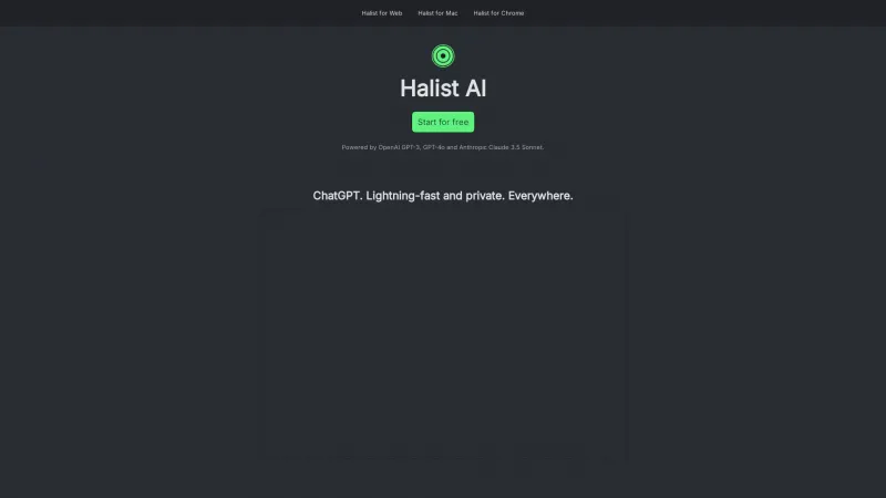 Homepage of halist