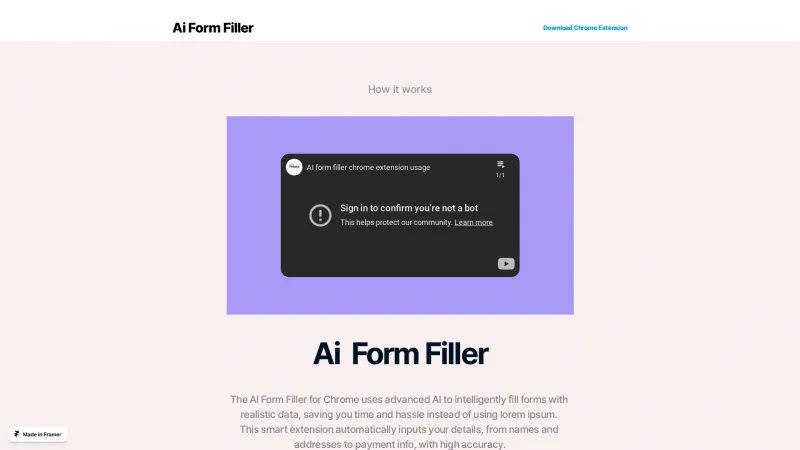 Homepage of framer