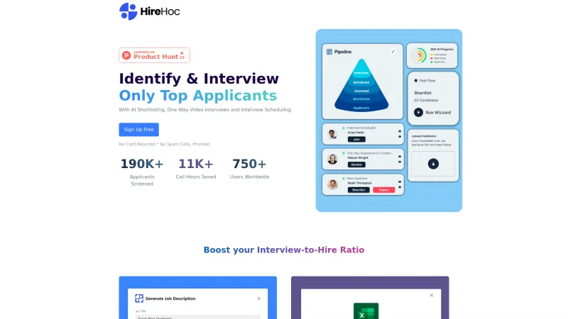 Homepage of hirehoc