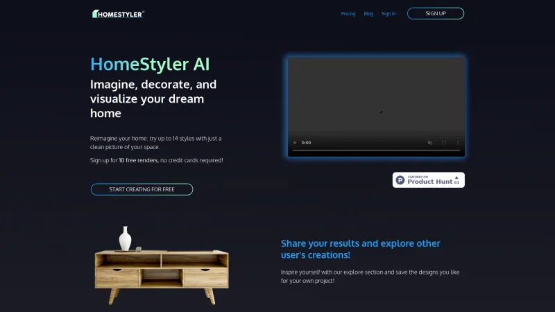 Homepage of homestyler