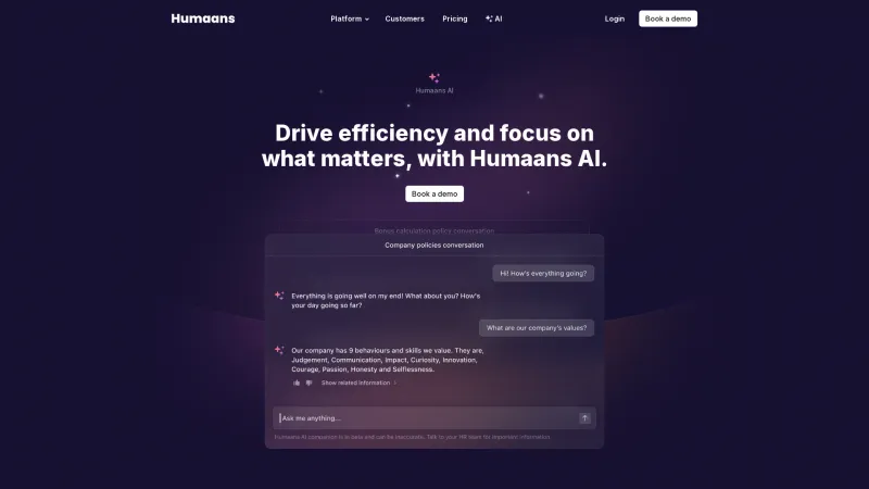 Homepage of humaans