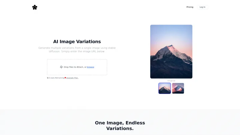 Homepage of imagevariations