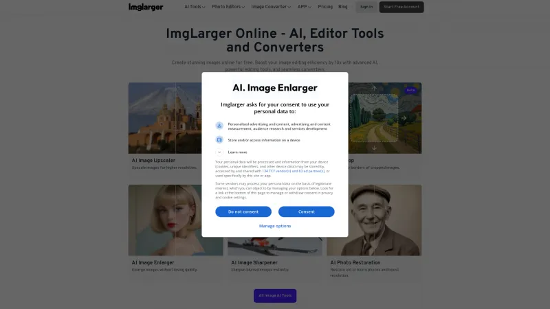 Homepage of imglarger