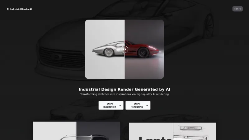 Homepage of industrial-render