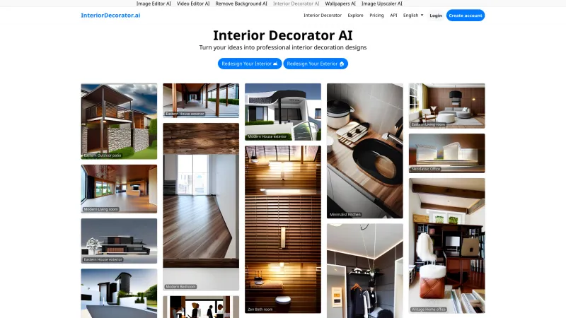 Homepage of interiordecorator