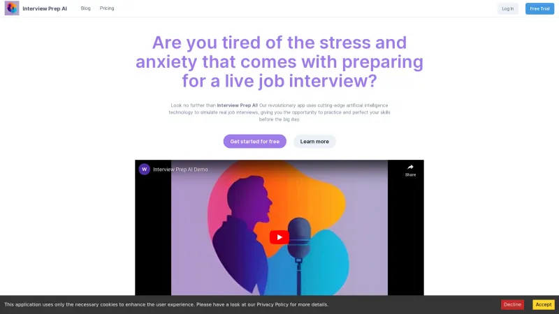 Homepage of interviewprep-ai