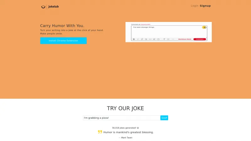 Homepage of jokelub