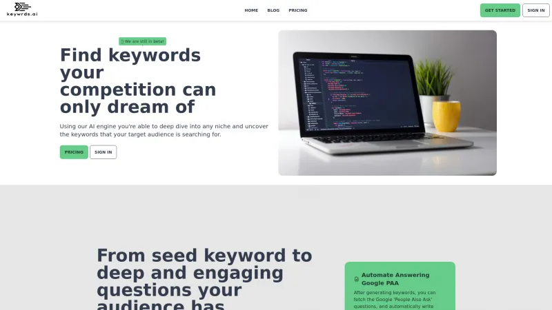 Homepage of keywrds