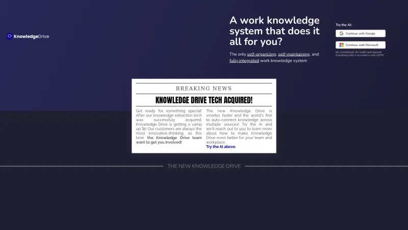 Homepage of knowledgedrive