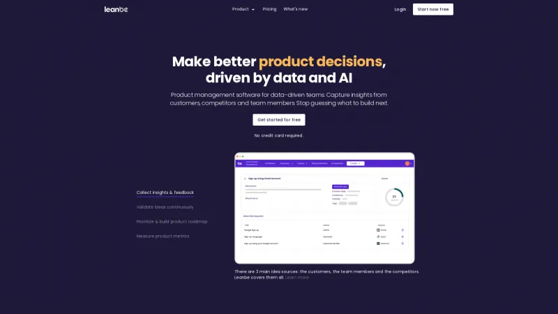 Homepage of leanbe